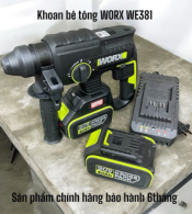 Máy khoan bê tông dùng pin 20V WORX WE381 chính hãng