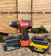 Đế chuyển chân pin DEVON 20V sang dùng pin makita,dewalt