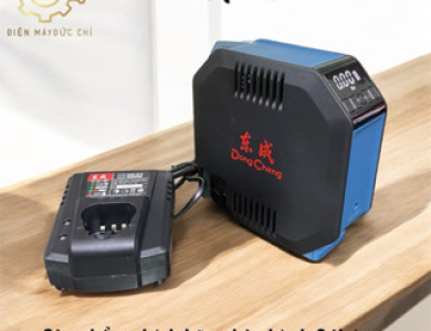 Bơm hơi dùng pin 12V Dongcheng DCQE120 chính hãng