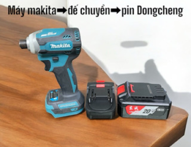 Đế chuyển chân pin máy makita  sang dùng pin dongcheng dca