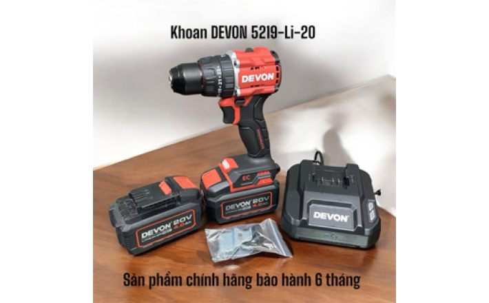 Máy khoan dùng pin 20V DEVON 5219-Li-20 chính hãng