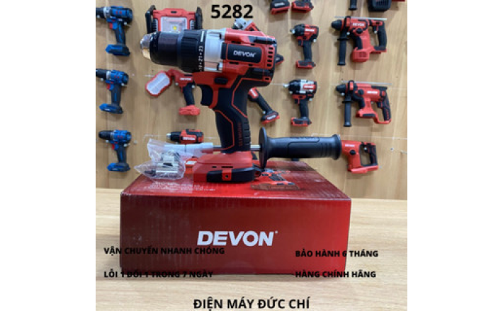 Máy khoan vặn vít pin 20V DEVON 5282Li-20