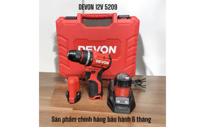 Máy khoan pin 12V DEVON 5209 khoan 3 chức năng