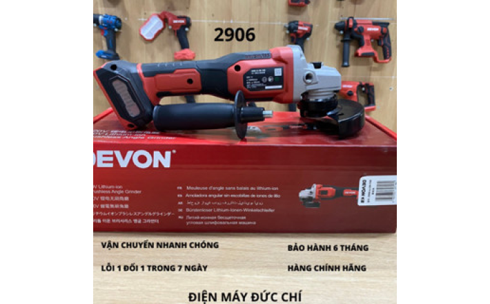 Máy mài tốc độ cao pin20v DEVON 2906-li-20-100