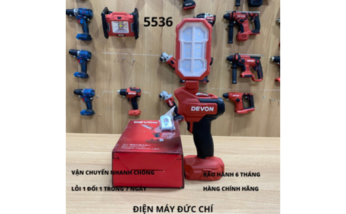 Đèn kiểm tra gấp pin 20v DEVON 5536