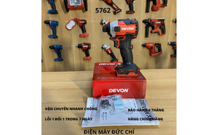 Máy chuyên vít pin 20v DEVON không chổi than 5762-li-20