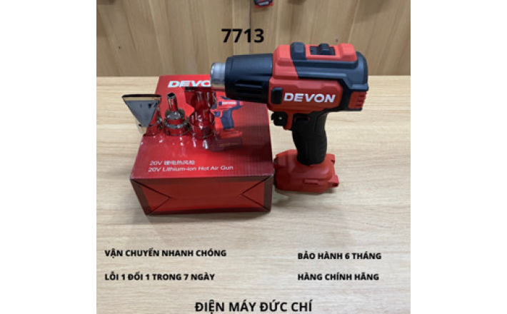 Máy khò nhiệt pin 20v DEVON 7713 li20