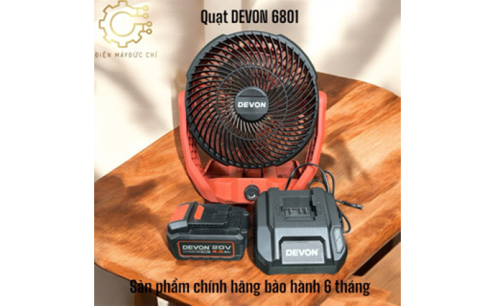 Quạt dùng pin 20V DEVON 6801-Li-20
