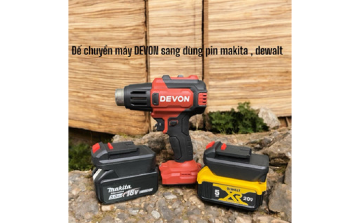 Đế chuyển chân pin DEVON 20V sang dùng pin makita,dewalt