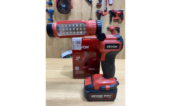 Đèn chiếu sáng thi công pin20V Devon 5521-Li-20 chính hãng
