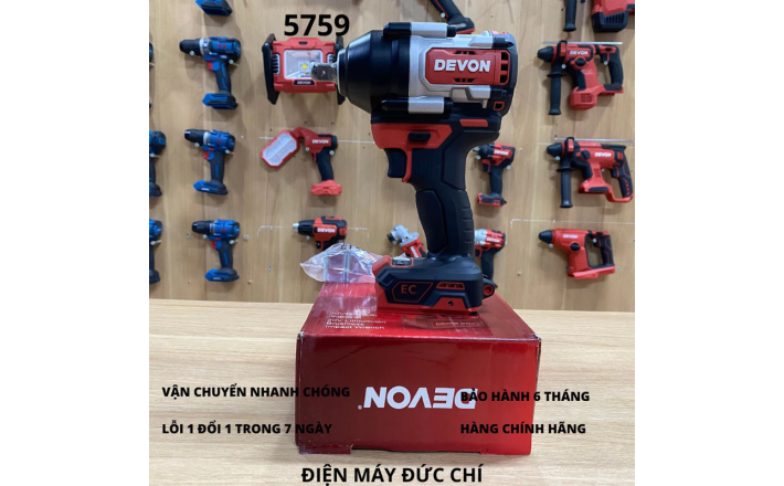 Máy bắn bulong dùng pin 20V DEVON 5759-li-20